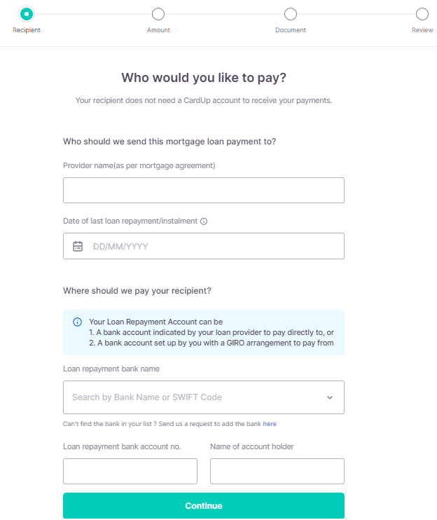 How does mortgage payment work on CardUp? – CardUp MY FAQS
