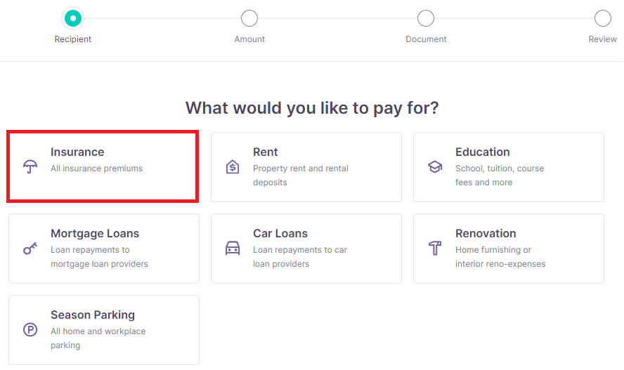 How does insurance payment work on CardUp? CardUp MY FAQS